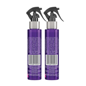 John Frieda next to a ruler for size scale, clarifying portable 3.5 oz benefit