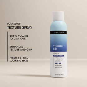 John Frieda mist spraying to create instant volume and even coverage
