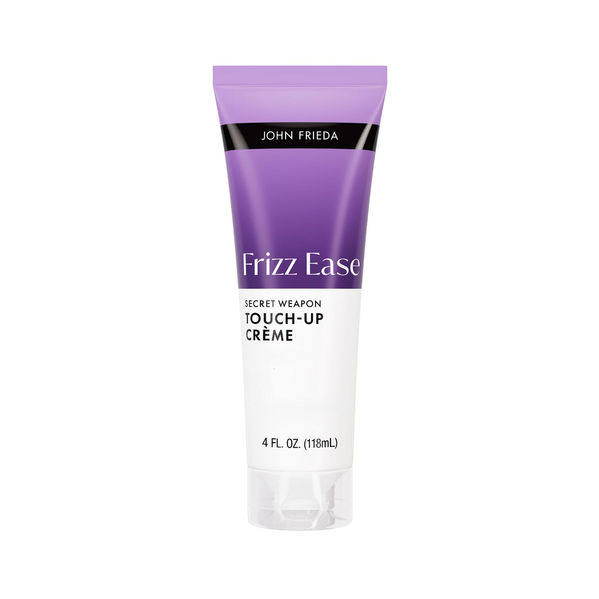 John Frieda front packaging showing compact touch-up creme and polished finish benefit