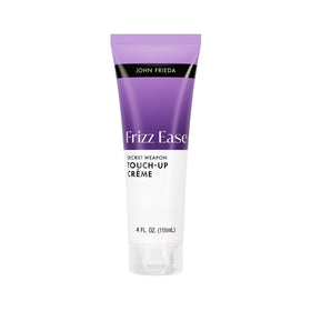 John Frieda front packaging showing compact touch-up creme and polished finish benefit