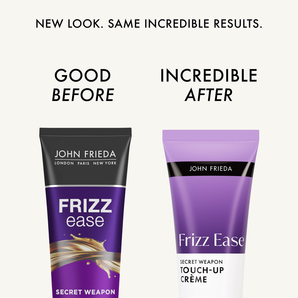 John Frieda tube cap detail demonstrating easy controlled dispensing