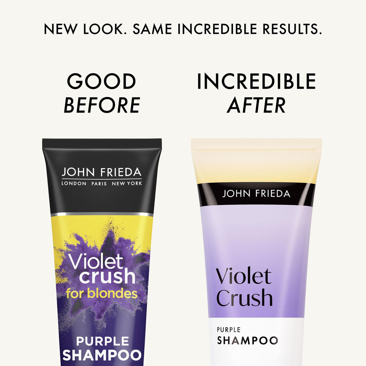John Frieda back label close-up listing ingredients and usage instructions