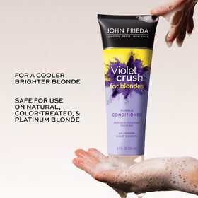 John Frieda crushed violet pigment close-up illustrating tone-correcting action