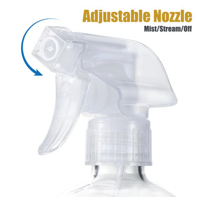 JohnBee bottle spraying fine mist on a plant, gentle even coverage for indoor care