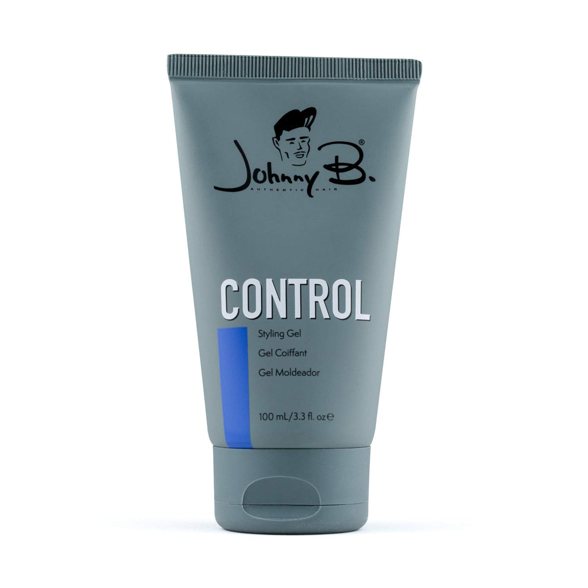 JOHNNY B. control front packaging showing tube and brand for easy identification