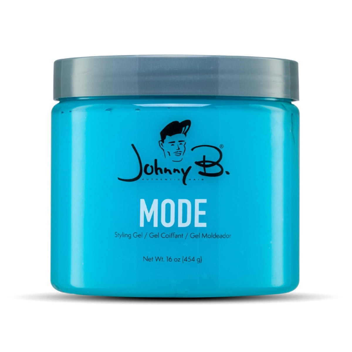 JOHNNY B. front bottle showing label and 16 oz size for clear identification and shelf appeal