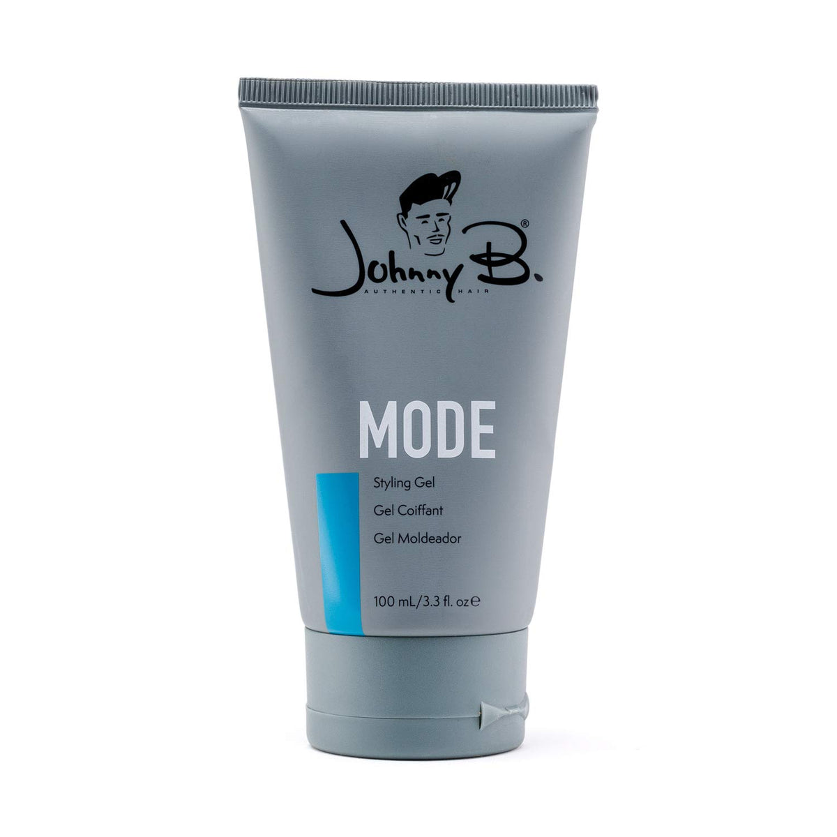 JOHNNY B. Mode front packaging showing jar label and benefits