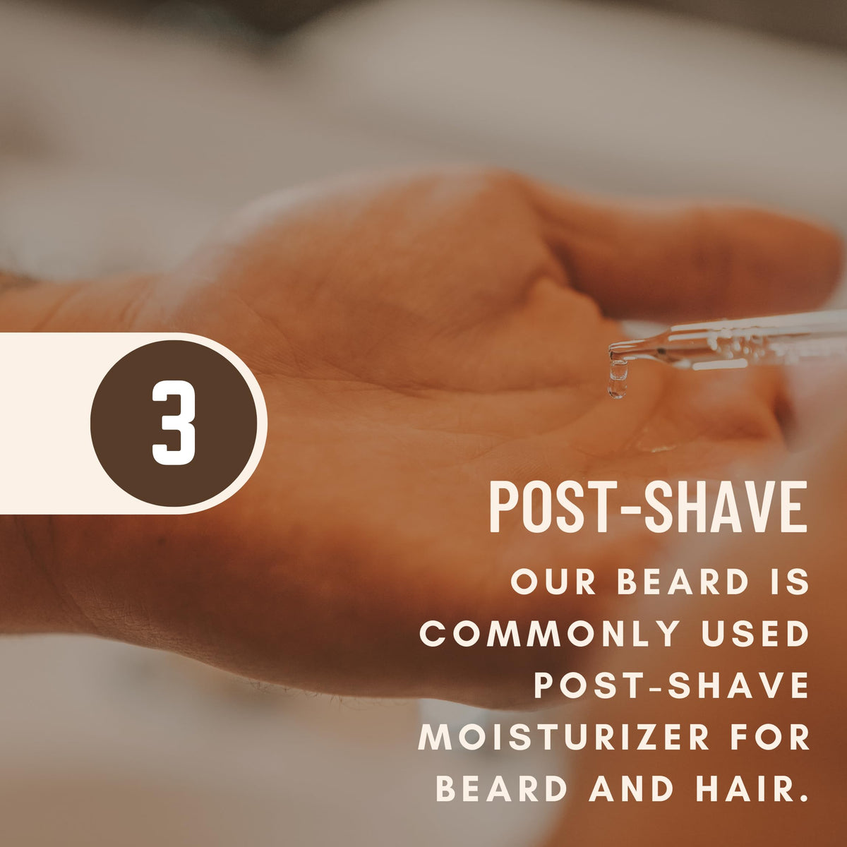 Johnny Slicks applied to beard in use illustrating softer, manageable facial hair benefit