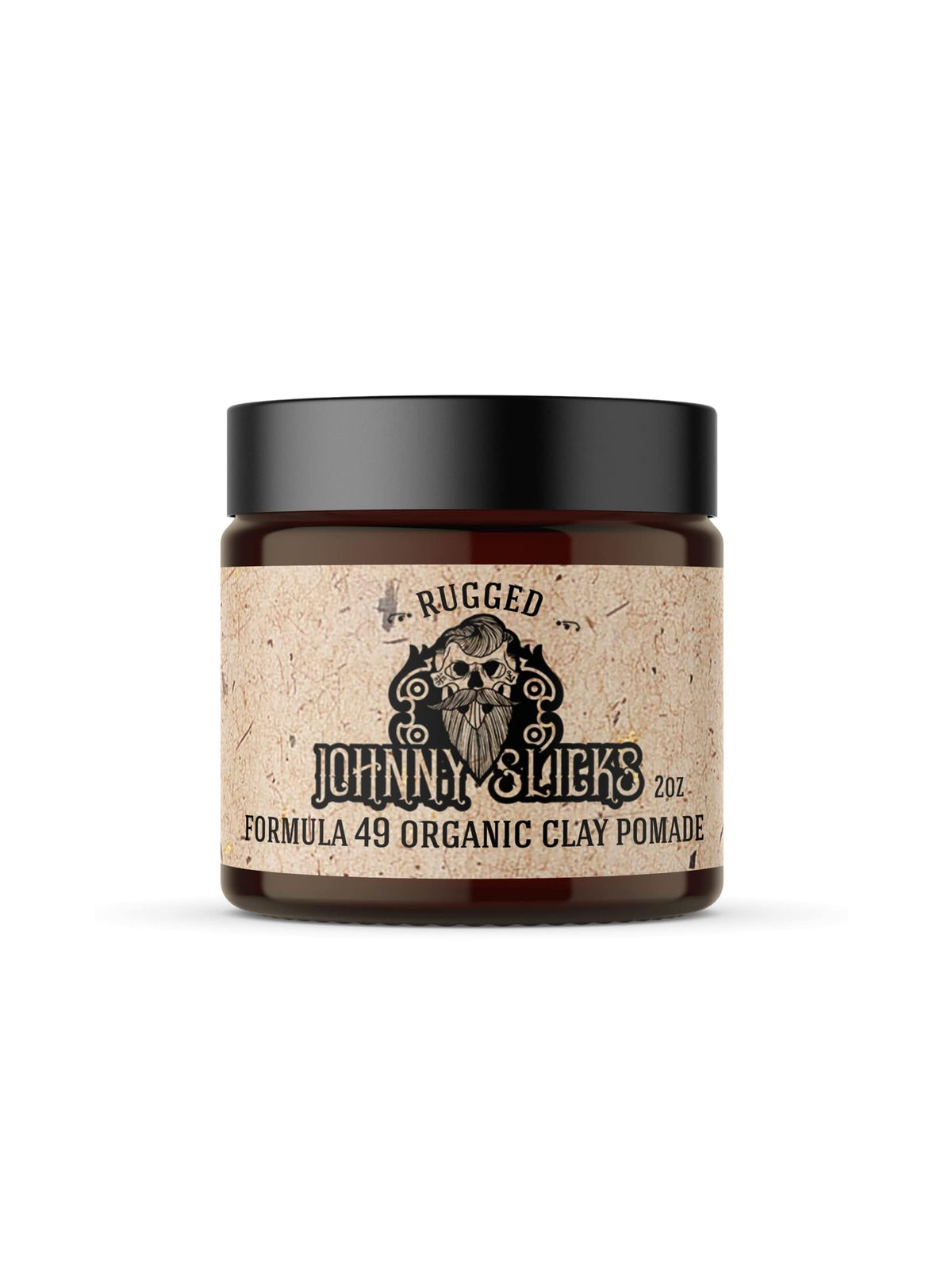 Johnny Slicks front jar showing label and matte styling appeal