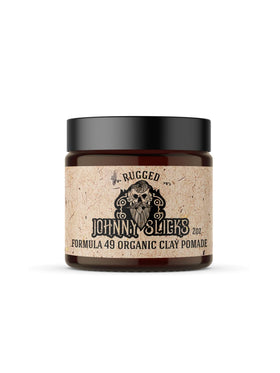 Johnny Slicks front jar showing label and matte styling appeal