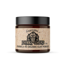 Johnny Slicks tin front label showing product and firm-hold benefit