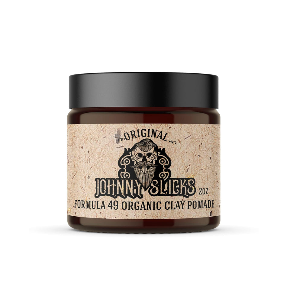 Johnny Slicks tin front label showing product and firm-hold benefit