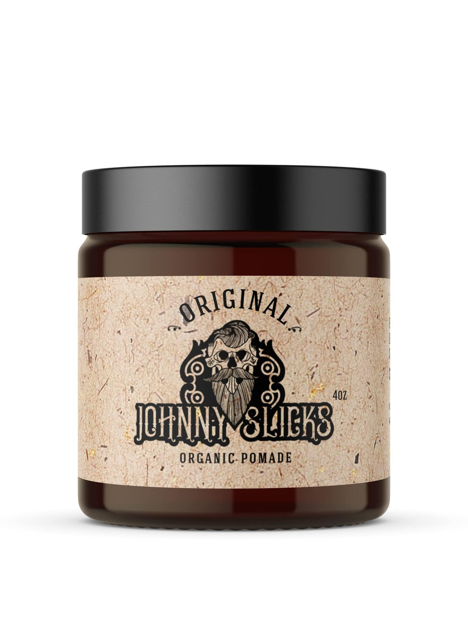 Johnny Slicks front jar view showing label and 4 oz size benefit
