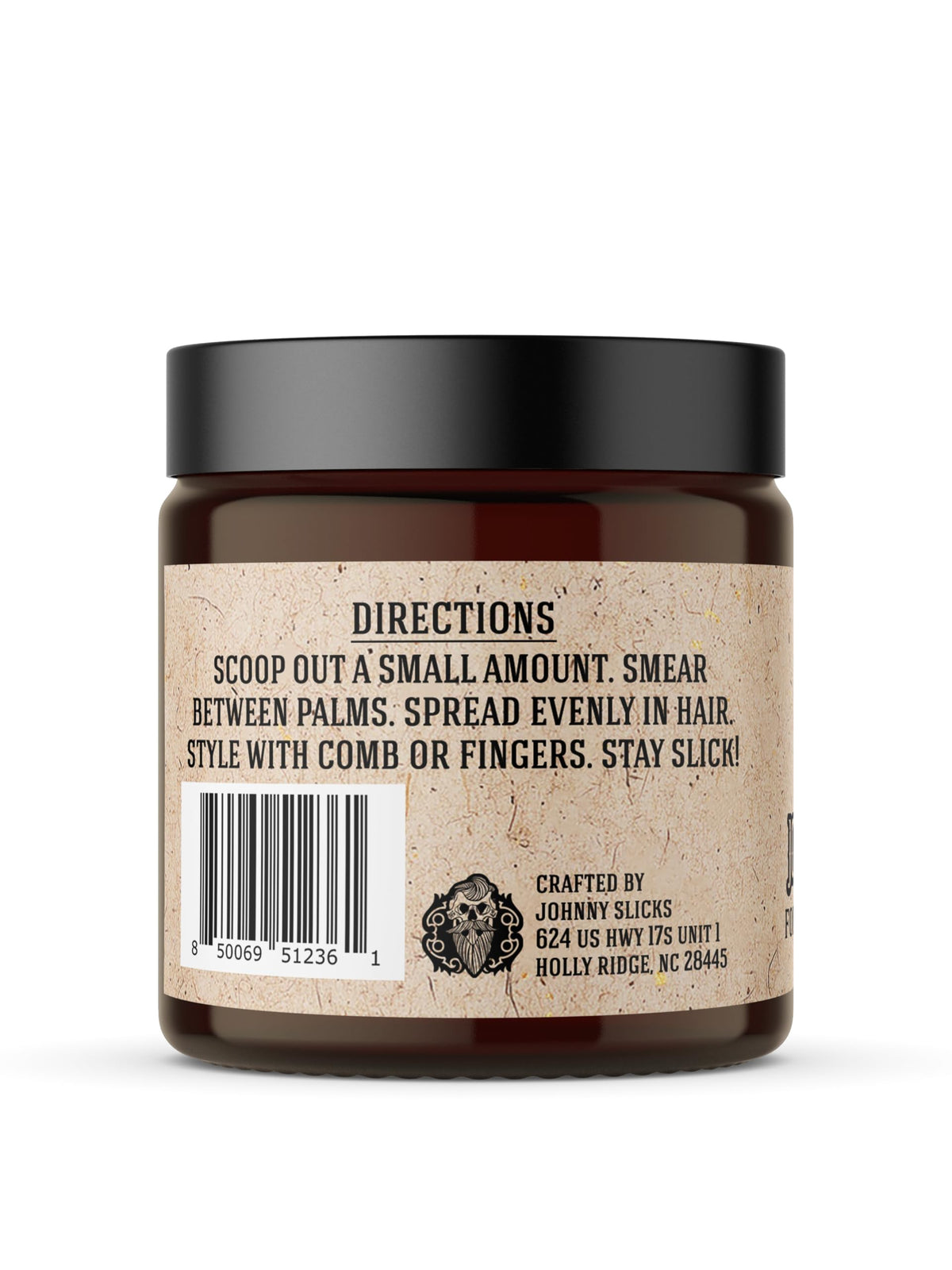 Johnny Slicks open tin with finger scooping product for easy application
