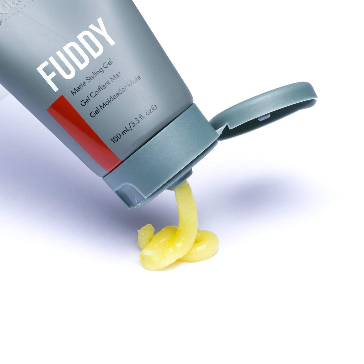 JOHNNY B. gel on hands ready to apply for controlled styling