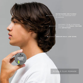 JOHNNY B. label close-up showing product name and hold-shine details