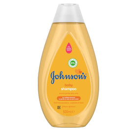 Johnson & Johnson front packaging showing gentle baby shampoo benefits