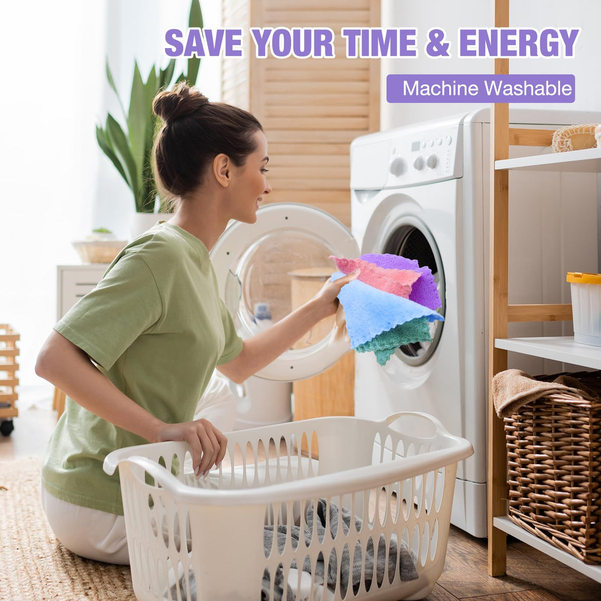 JOHOKAKITI cloths inside mesh laundry bag for easy machine washing