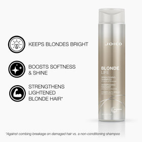 Joico conditioner texture swipe on fingertips for smooth detangling