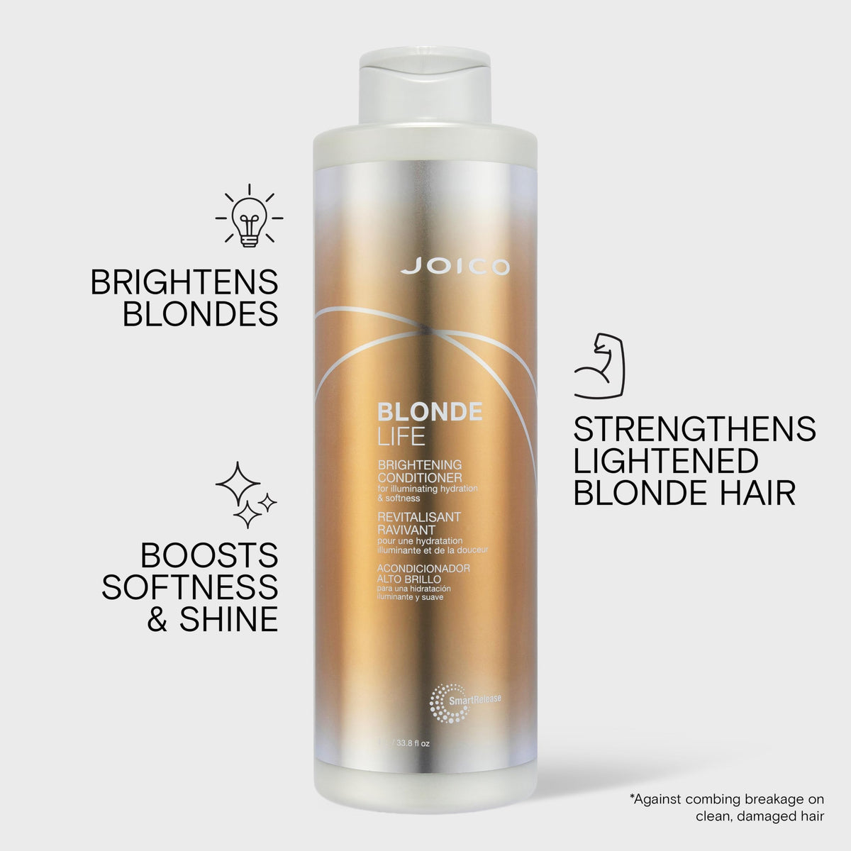 Joico creamy conditioner texture close-up showing smooth formula for detangling