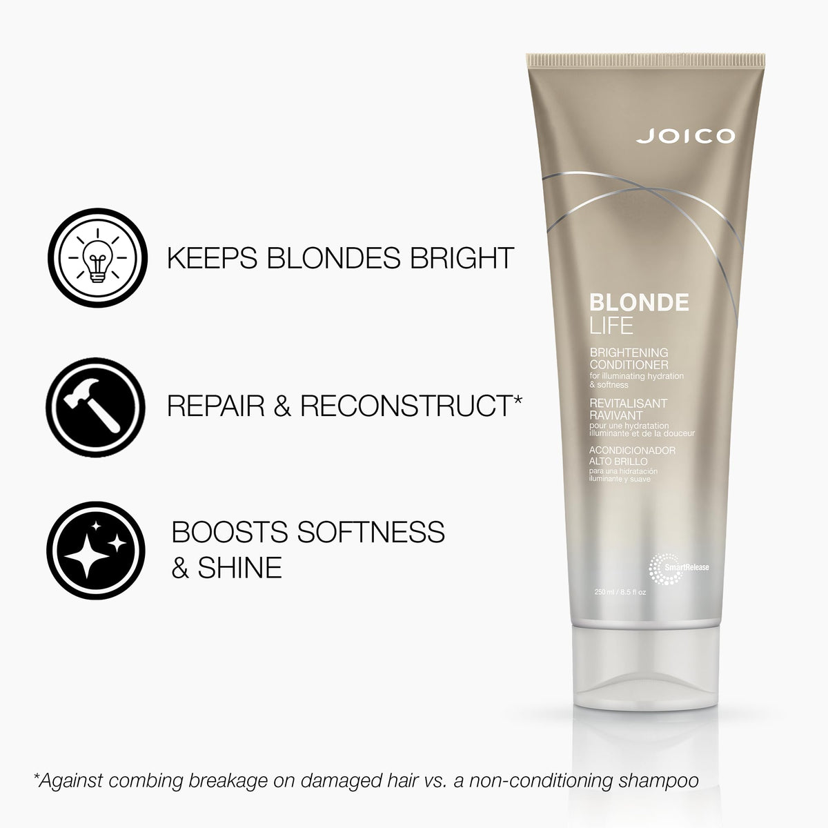 Joico product duo bottles side by side for size and scale