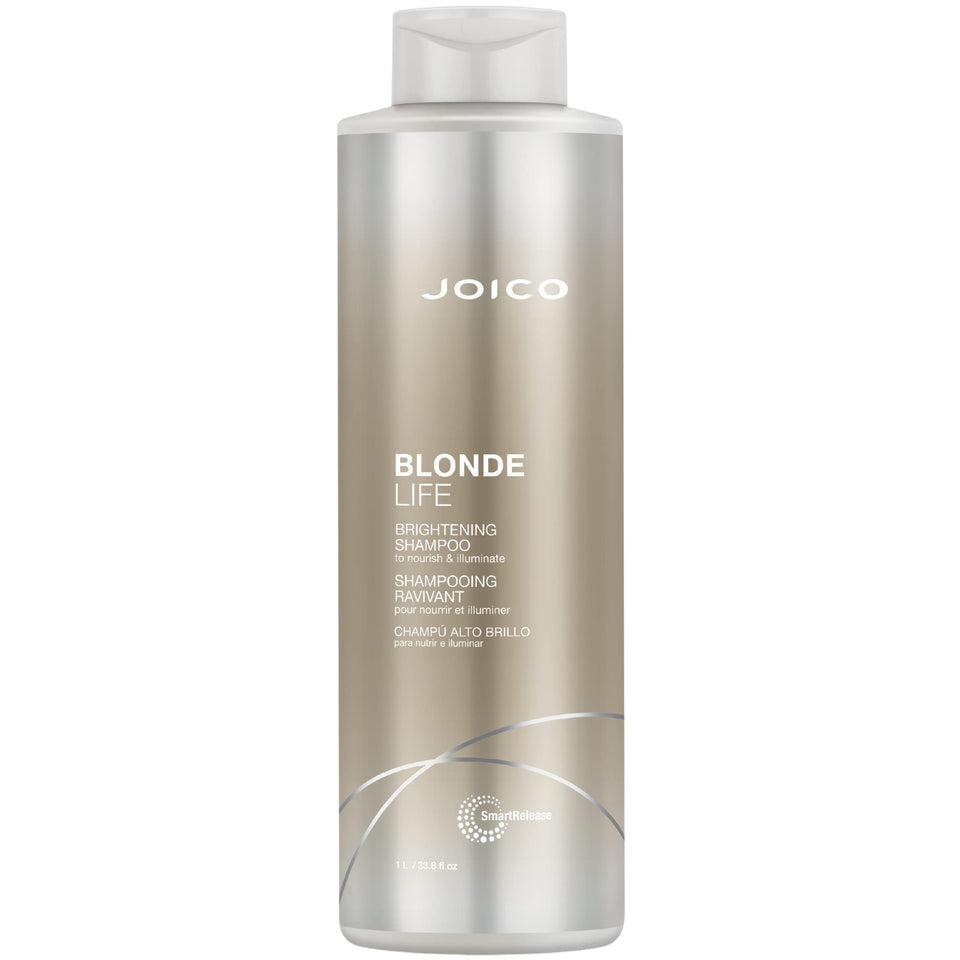 Joico bottle front view showing label and brightening benefit