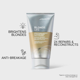 Joico Blonde Life applied to hair demonstrating easy in-salon application