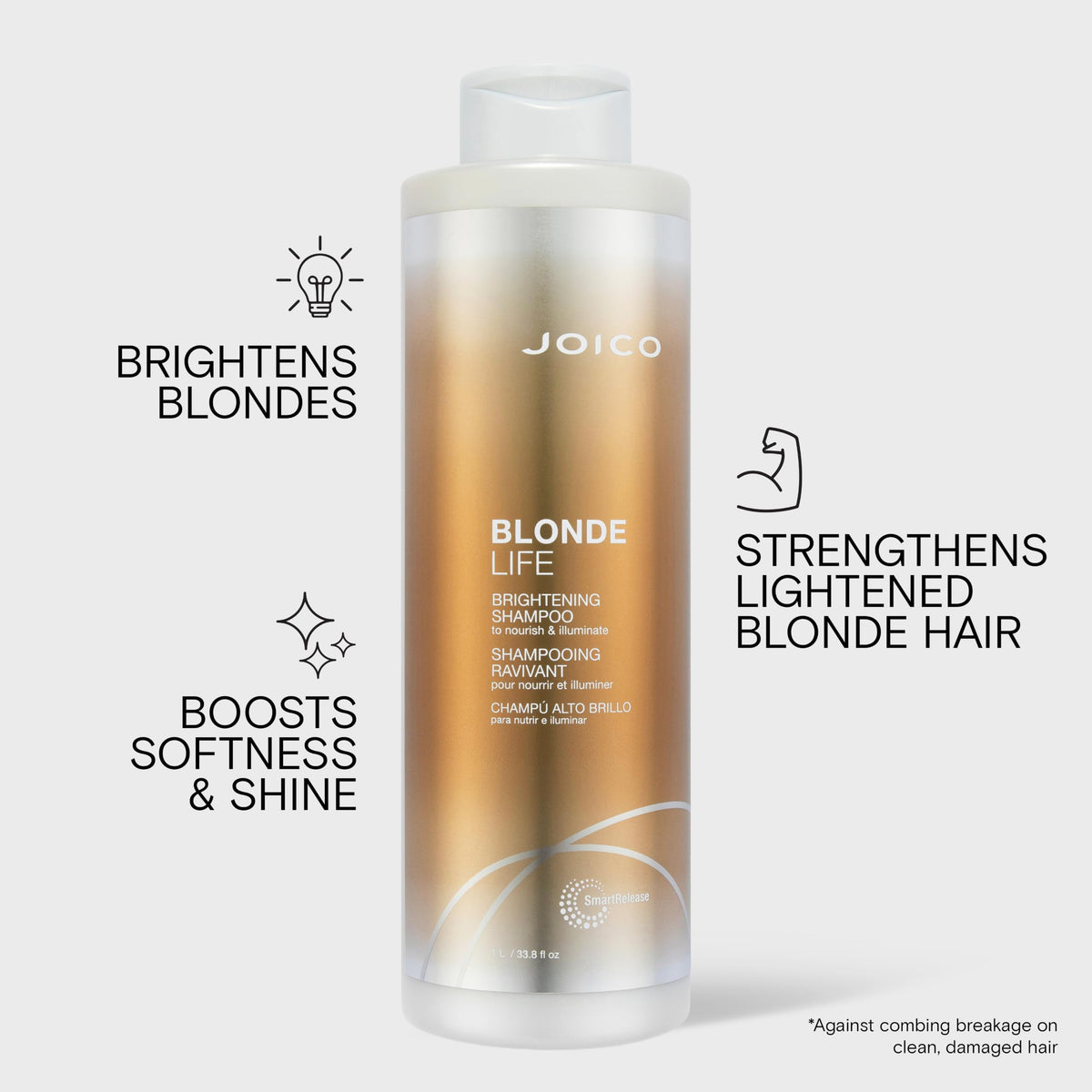 Joico shampoo pouring from bottle highlighting control and nourishment