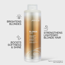 Joico shampoo pouring from bottle highlighting control and nourishment