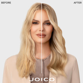 Joico pump dispenser detail demonstrating easy one-handed use and control