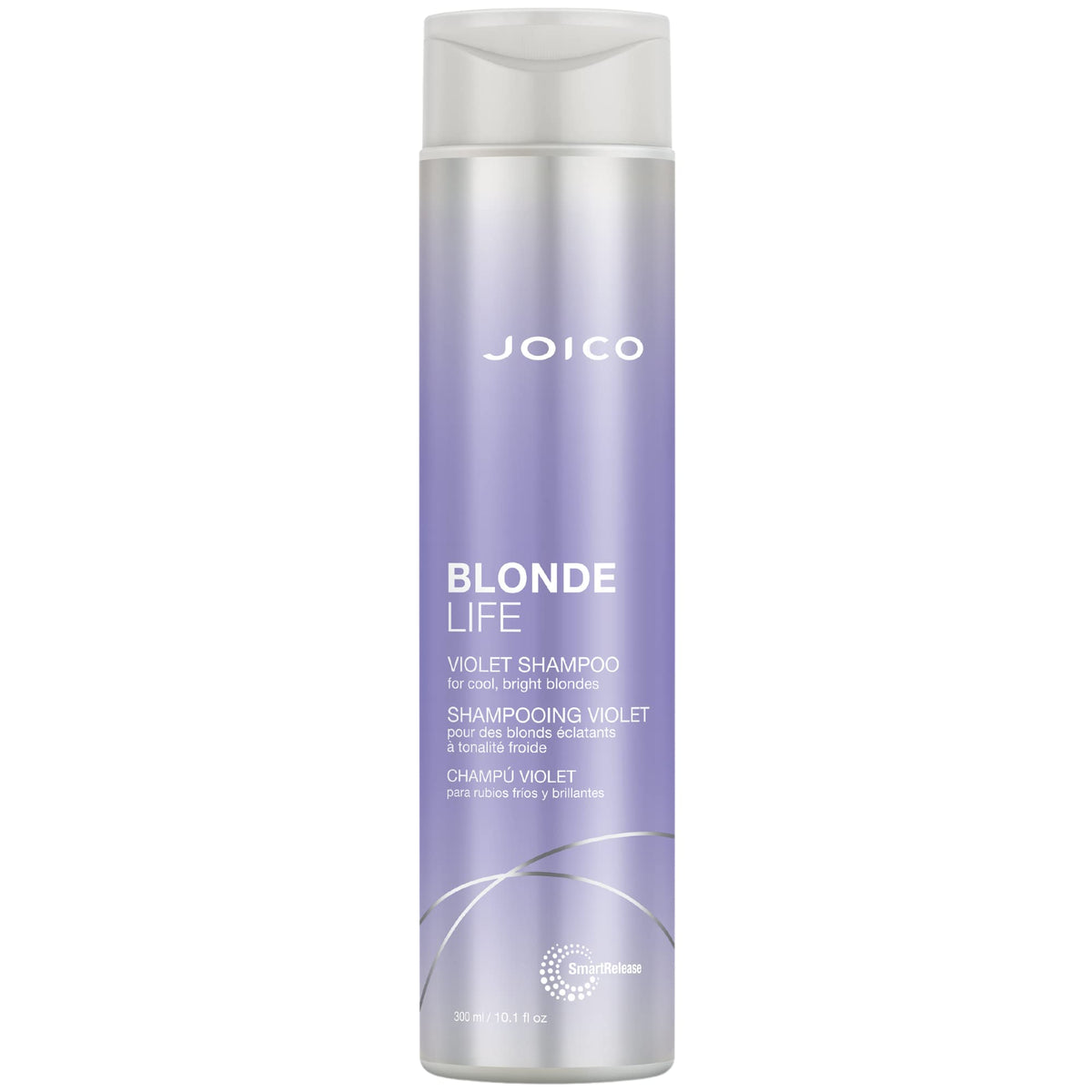 Joico bottle front view showing label and cooling violet benefit