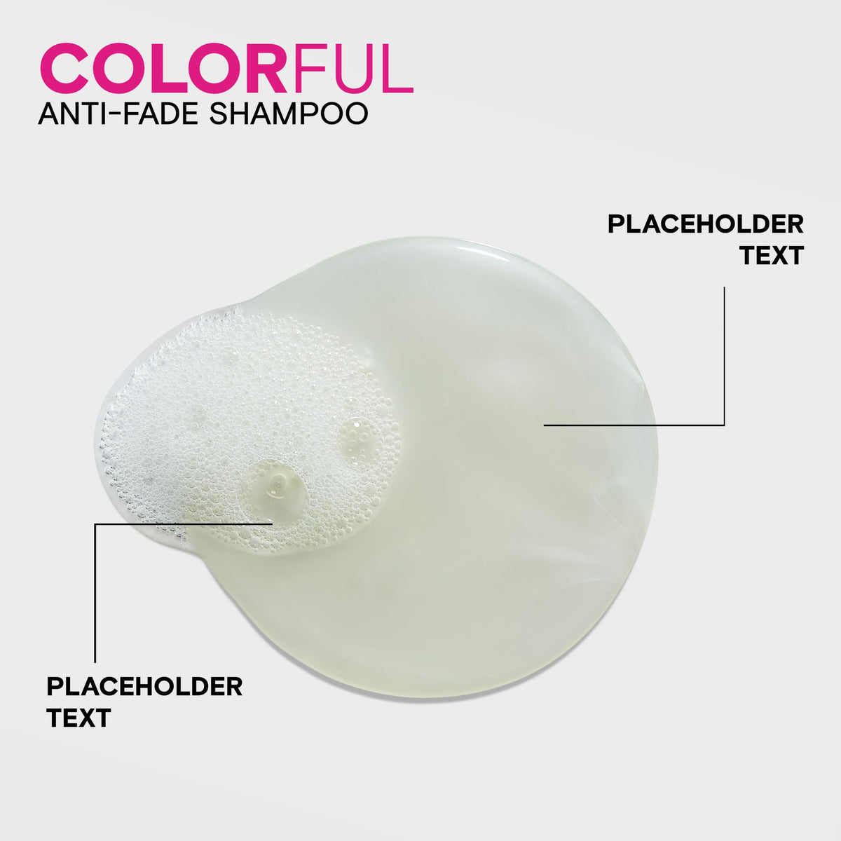 Joico Colorful shampoo lather close-up showing creamy foam for gentle cleansing