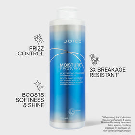Joico conditioner being applied to thick hair demonstrating slip and detangling