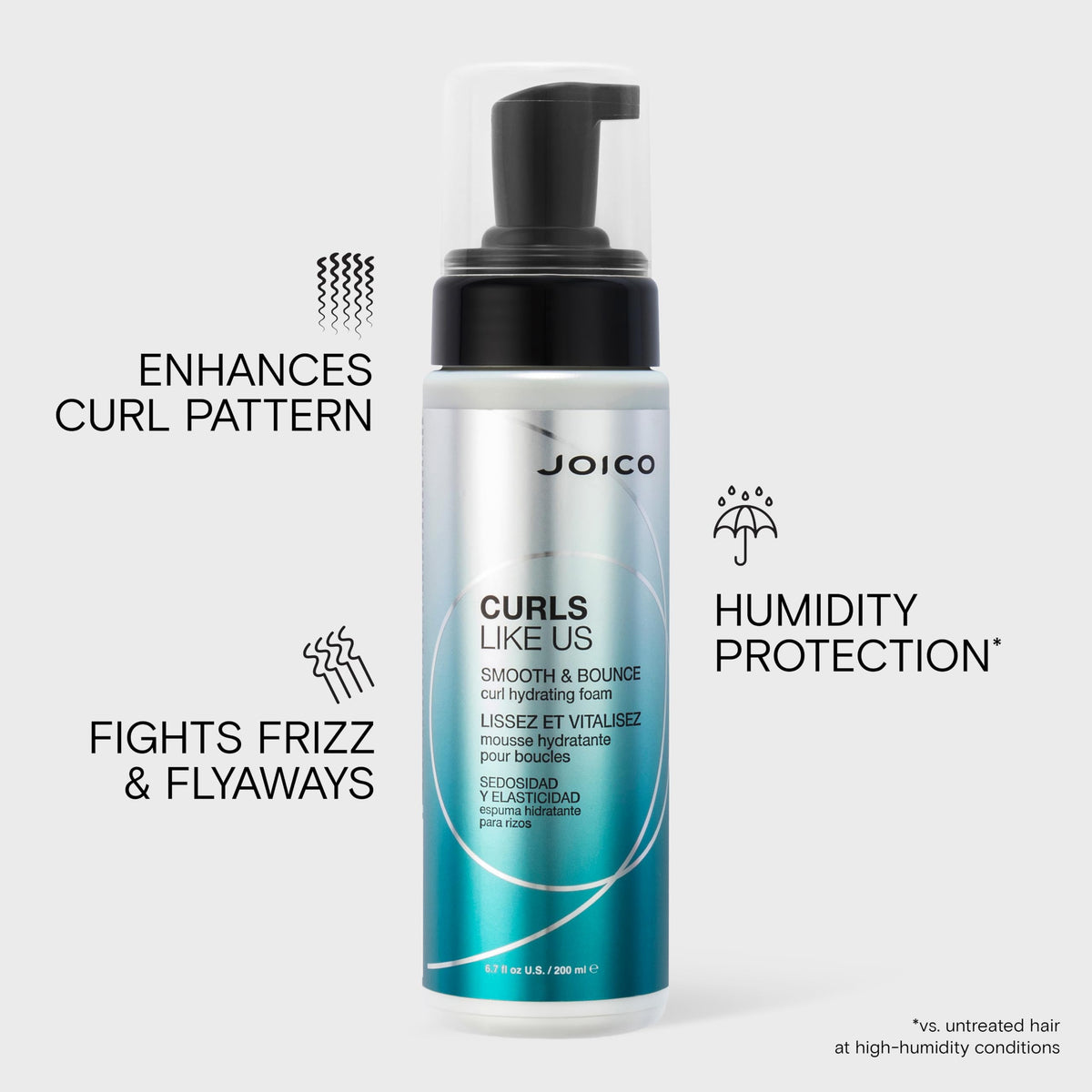 Close-up of Joico foam texture highlighting airy foam for curl definition