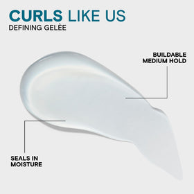 Joico gelee used while diffusing hair to show defined curls and controlled frizz benefit