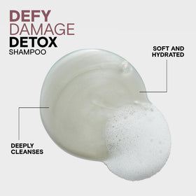 Joico bottle in shower being applied, showing easy at-home detox