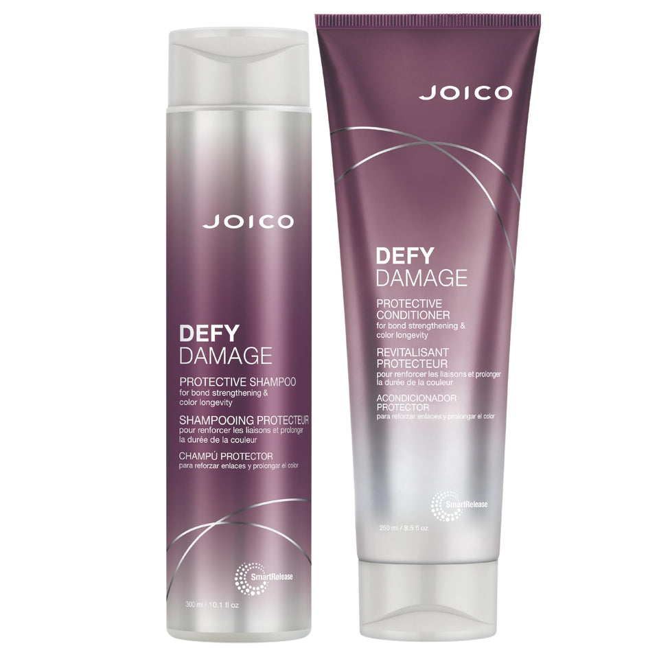 Joico front packaging showing full shampoo and conditioner set benefits