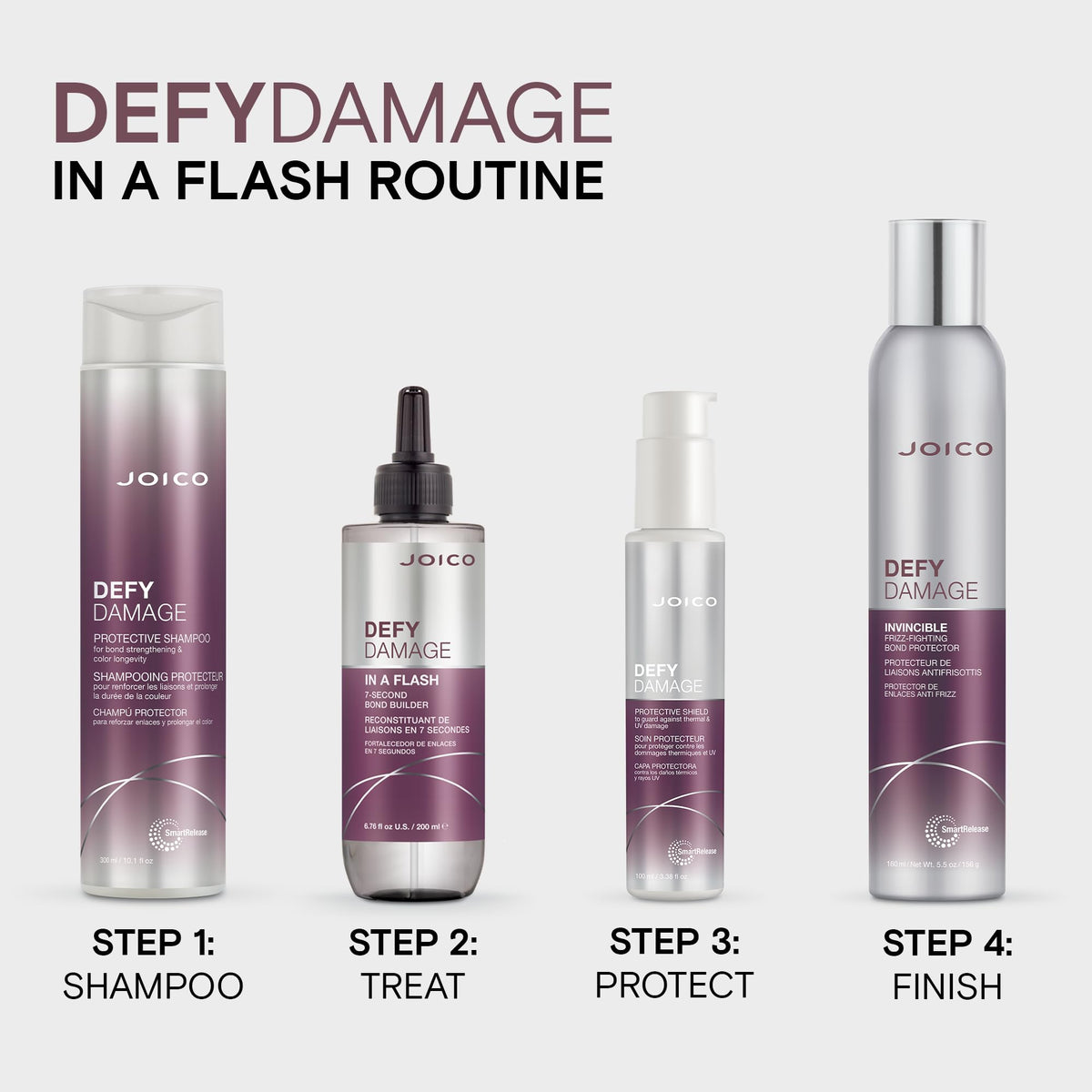 Joico bottle on bathroom shelf suggesting salon results at home