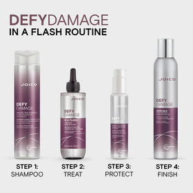 Joico bottle on bathroom shelf suggesting salon results at home