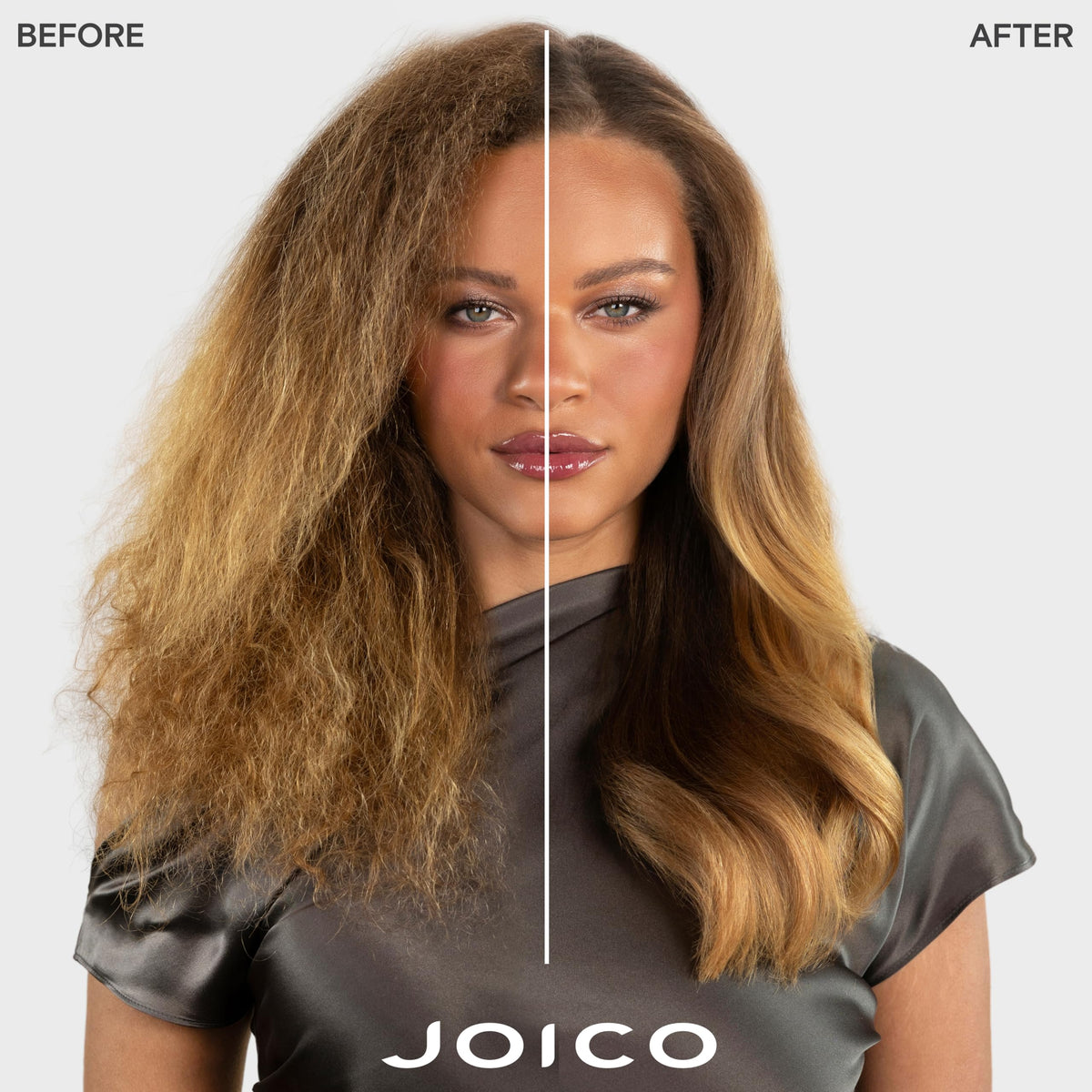 Joico pump dispensing serum illustrating easy application and control
