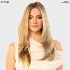 Joico pump dispenser close-up on Dream Blowout facilitating precise, no-waste application