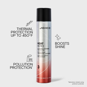 Joico Heat Hero nozzle close-up with fine mist, ensures precise application
