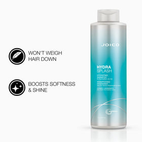 Joico HydraSplash conditioner texture close-up showing light cream for soft yet weightless moisture