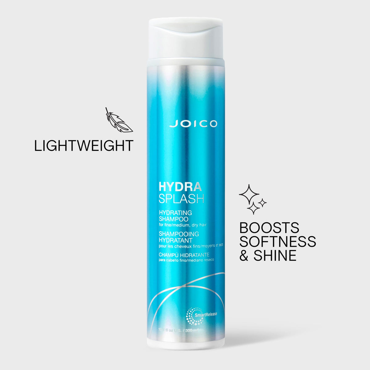 Joico HydraSplash applied to wet hair in hand for easy use benefit