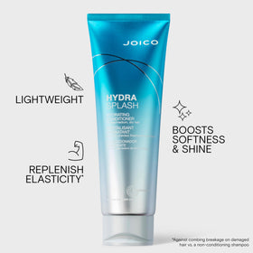 Joico jar with coconut water and sea kelp ingredients highlighting natural hydration benefits