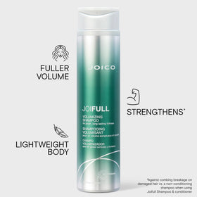 Joico JoiFULL creamy lather texture demonstrating rich foam for gentle cleansing