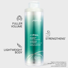 Joico JoiFULL label close-up highlighting ingredients and product claims for informed choice