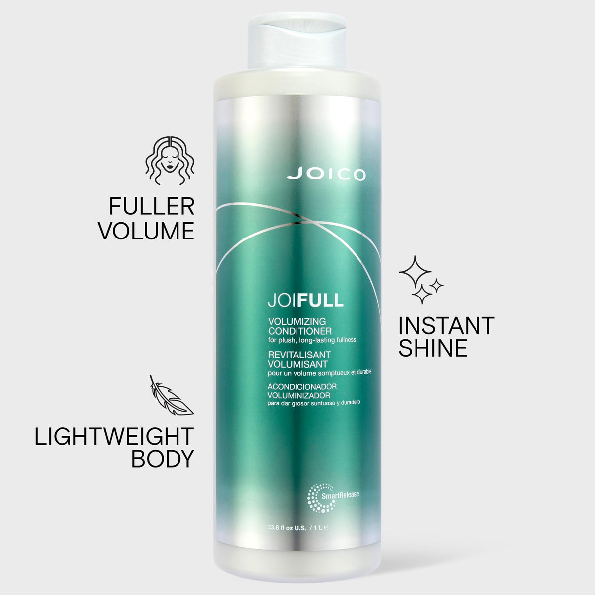 Joico conditioner creamy texture close-up, shows lightweight spreadable consistency