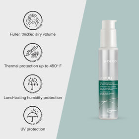 Joico product close-up texture displays airy crème and gelée hybrid for effortless application