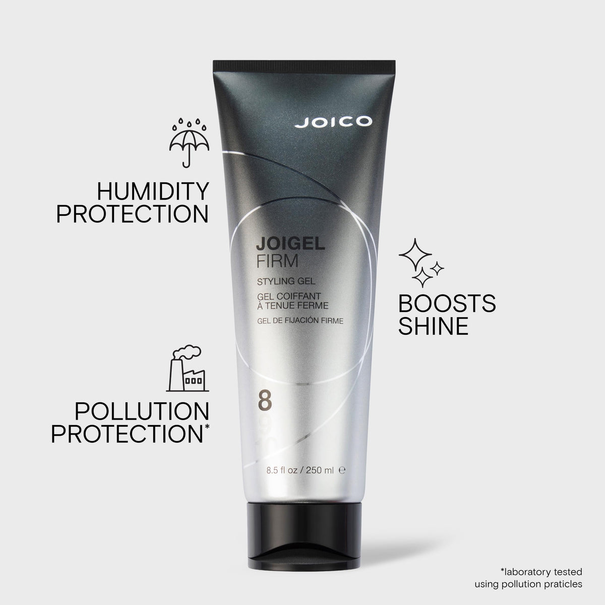 Joico JoiGel Firm gel texture close-up displaying smooth consistency and shine